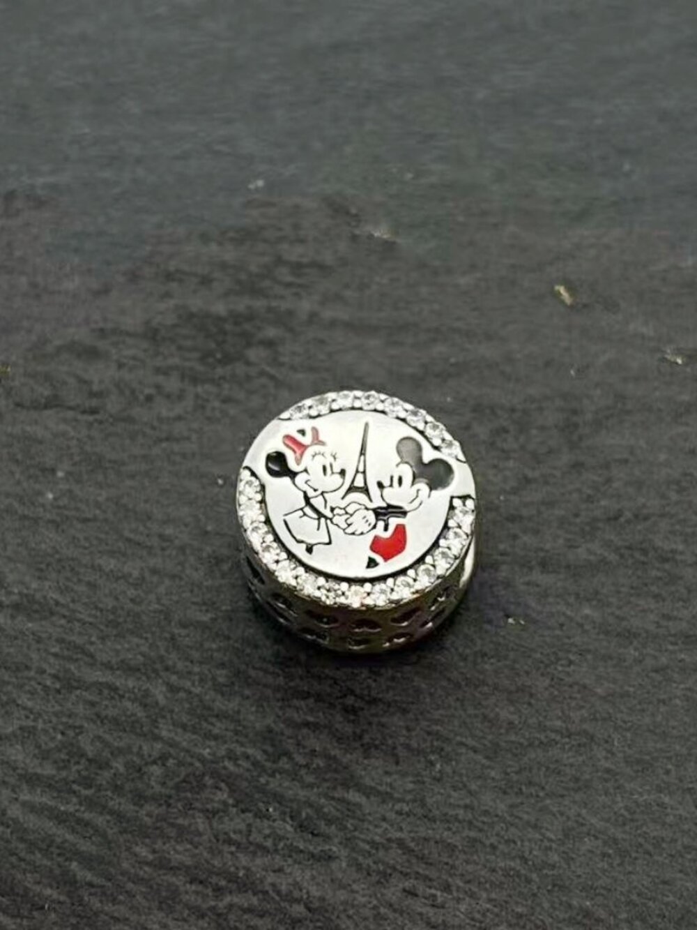 Pandora Disneyland Paris Mickey Minnie Exclusive Bead Charm CZ Jewelry